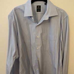 Van Heusen Men's Slim Fit Blue Dress Shirt - Good Condition